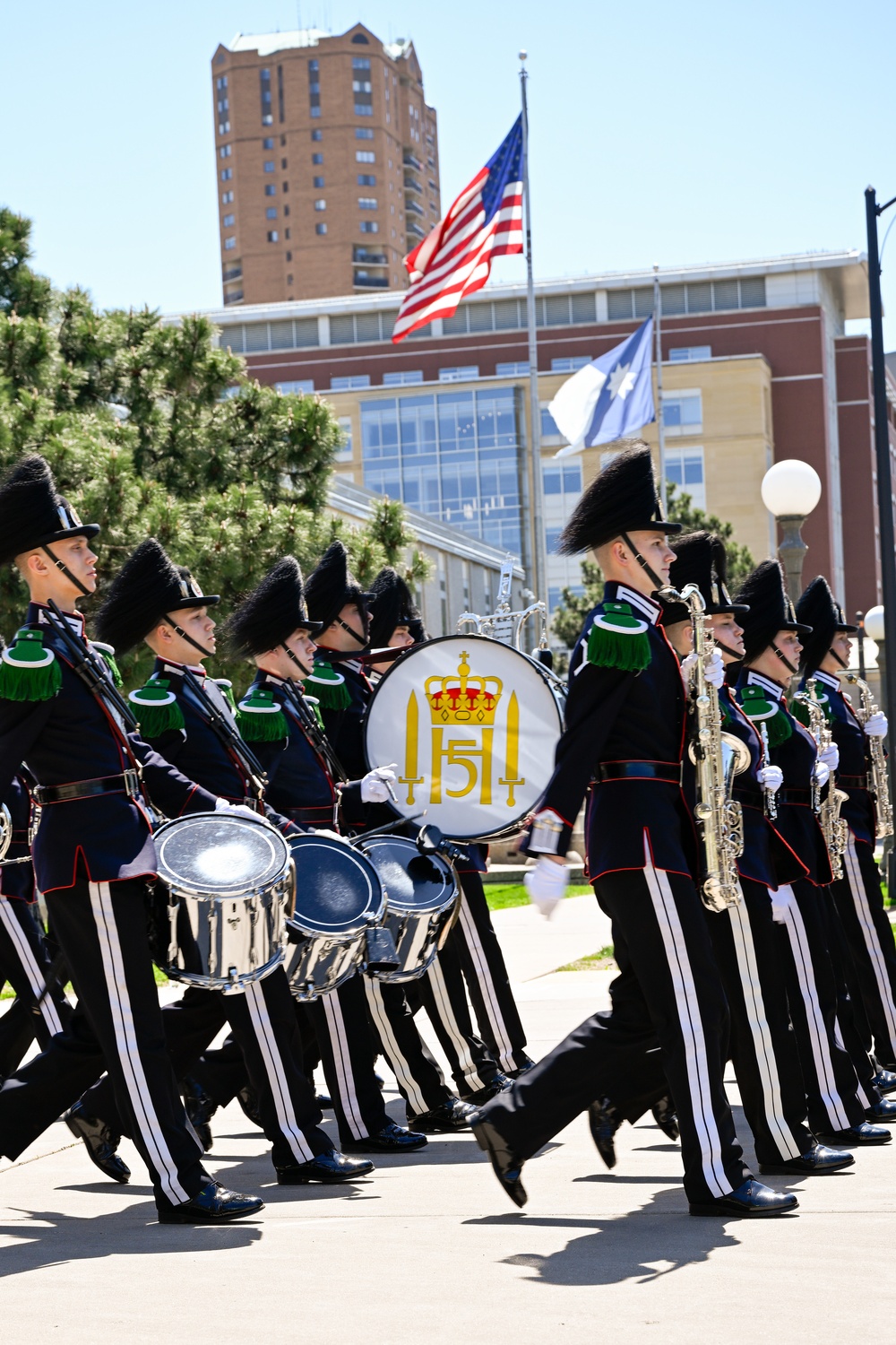 Norway's His Majesty the King's Band and Drill Team preform at Minnesota Capitol