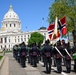 Norway's His Majesty the King's Band and Drill Team preform at Minnesota Capitol