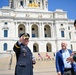 Norway's His Majesty the King's Band and Drill Team preform at Minnesota Capitol