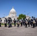 Norway's His Majesty the King's Band and Drill Team preform at Minnesota Capitol