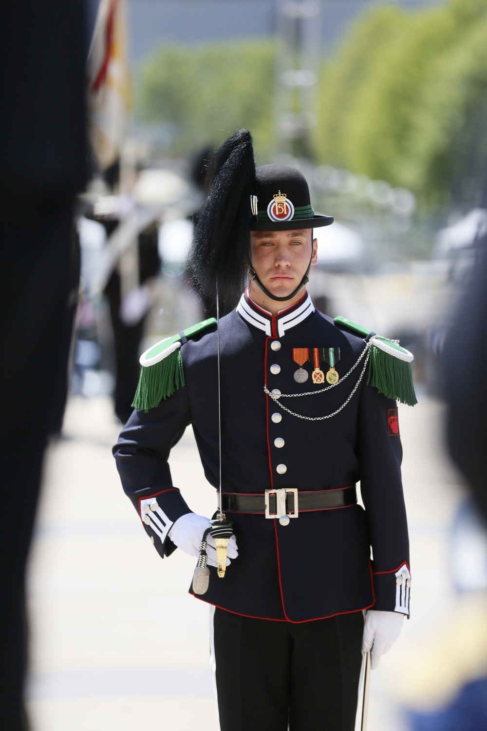 Norway's His Majesty the King's Band and Drill Team preform at Minnesota Capitol