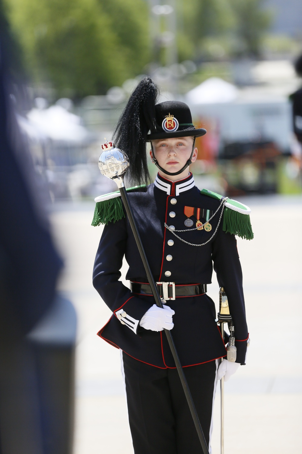 Norway's His Majesty the King's Band and Drill Team preform at Minnesota Capitol