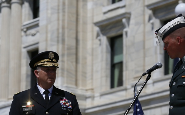 Norway's His Majesty the King's Band and Drill Team preform at Minnesota Capitol