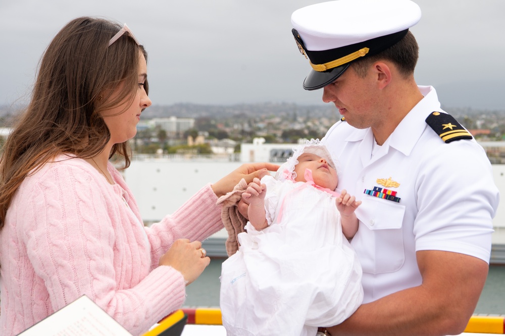 Baptism aboard Boxer
