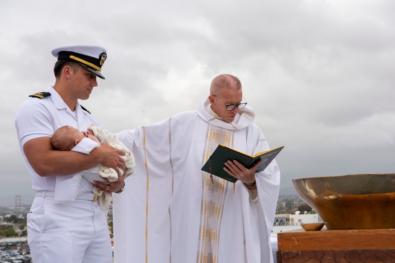 Baptism aboard Boxer