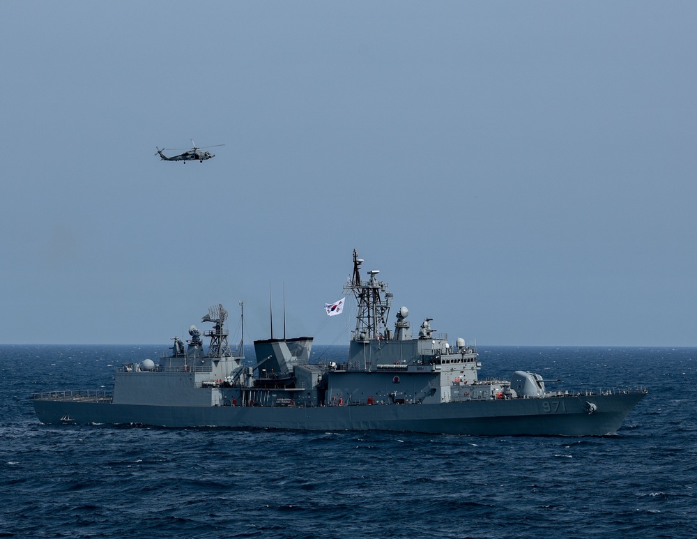 USS William P. Lawrence and Republic of Korea Sail During Maritime Counter Special Operations Exercise