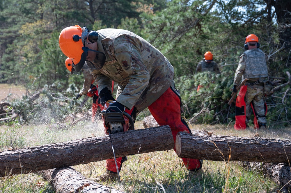 102nd Civil Engineer Squadron conducts chainsaw training