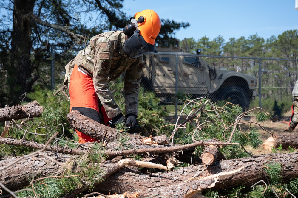 102nd Civil Engineer Squadron conducts chainsaw training