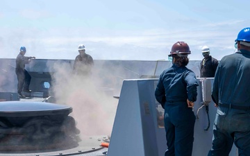 USS John P Murtha goes underway
