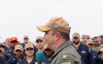 USS Kearsarge Participates In All Hands Call