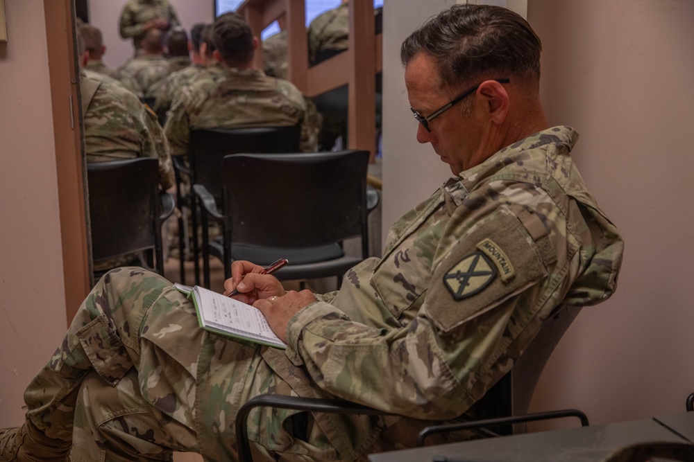 Leaders conduct Mid-Point Review to Sharpen Combat Readiness During Mountain Peak 25-01