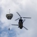 Soldiers from 82nd Airborne Division jump from a CH-47 Chinook to earn their foreign wings