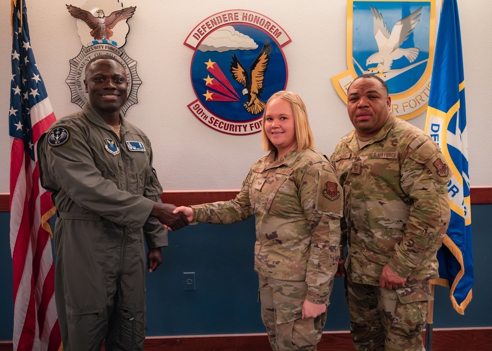 90 SFG Airmen Recognized by 90 MW Commander