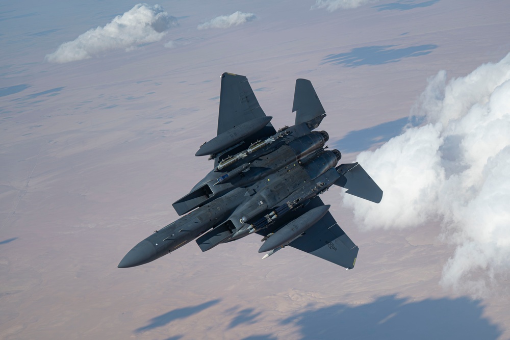 Strike Eagles patrol in support of Operation Inherent Resolve