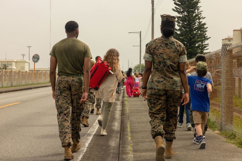 Marines Support an Elementary School Tsunami Drill