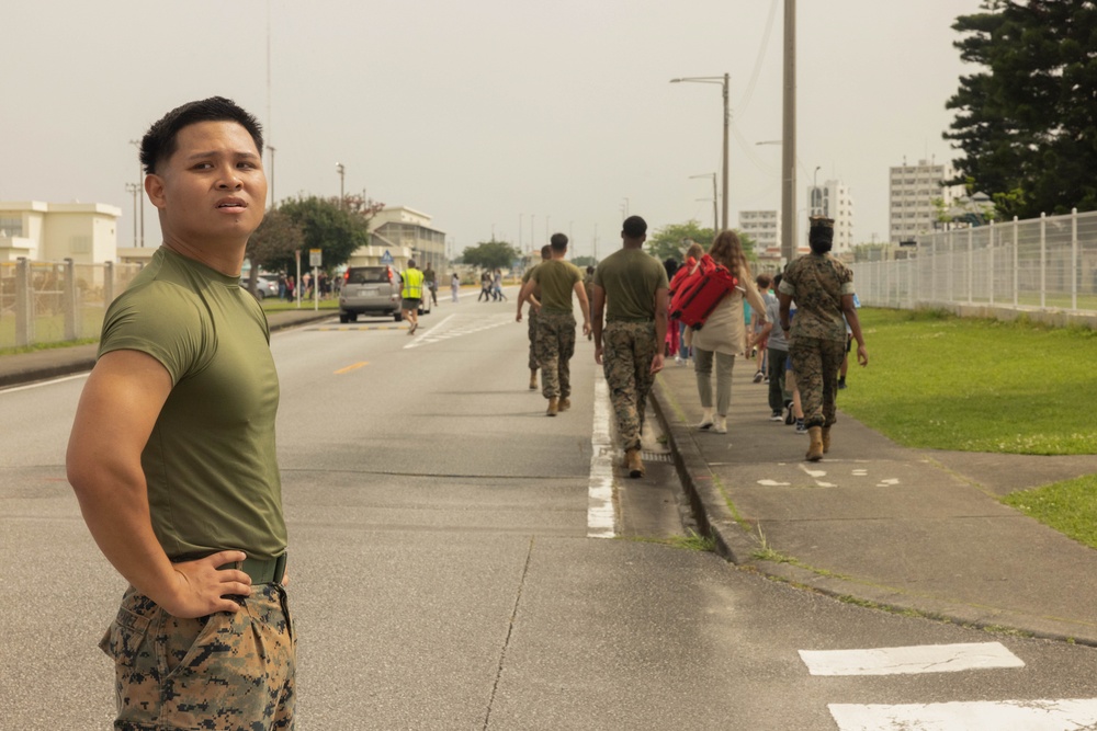 Marines Support an Elementary School Tsunami Drill