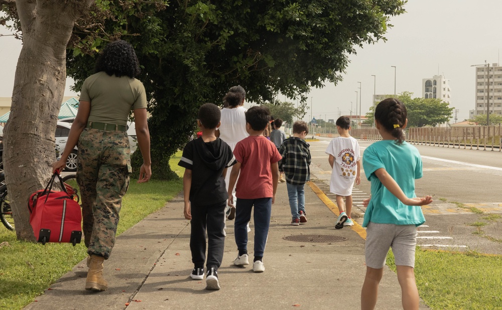 Marines Support an Elementary School Tsunami Drill