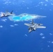 F-35B Lightning IIs fly over Wake Island