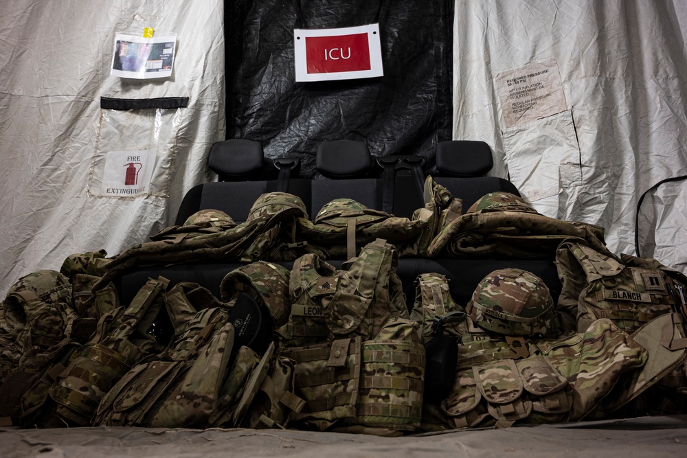 Force Health Protection team visits 512th Field Hospital at Vepriai Rocket Base during DEFENDER 2025 in Lithuania