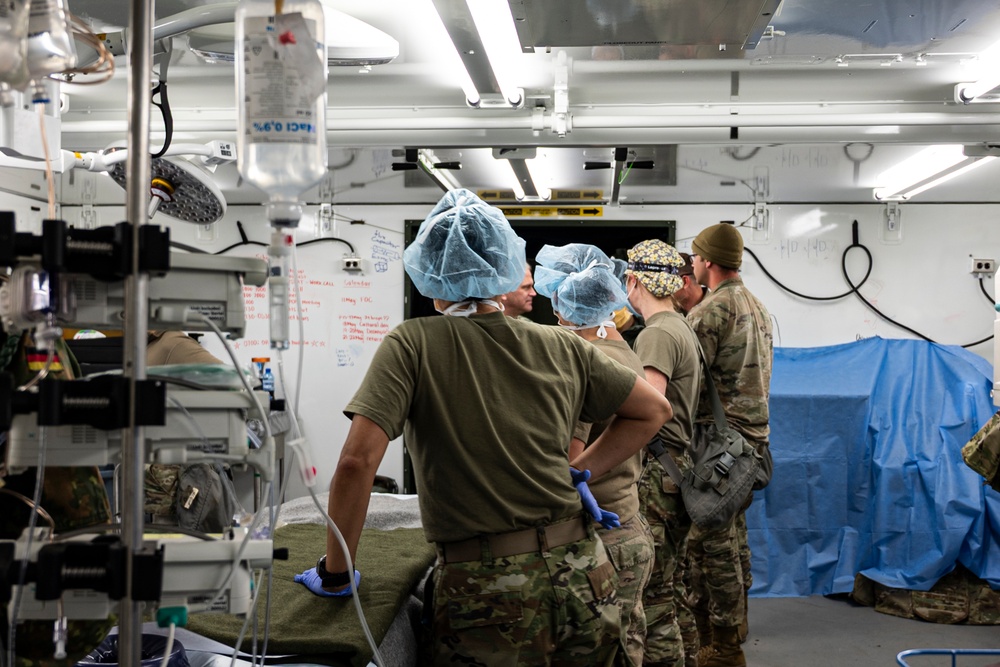 Force Health Protection team visits 512th Field Hospital at Vepriai Rocket Base during DEFENDER 2025 in Lithuania