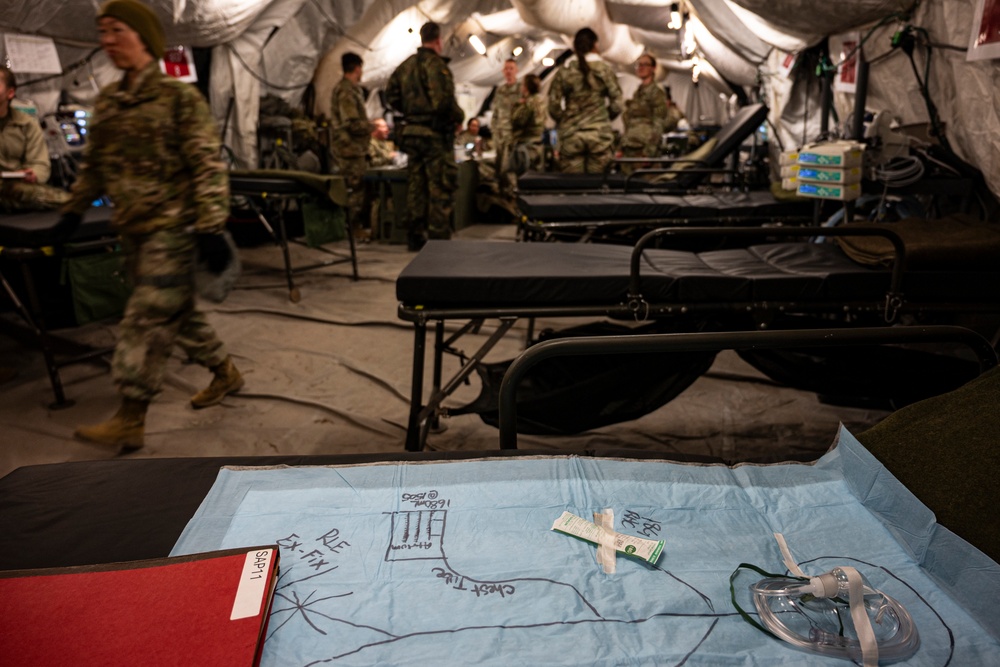 Force Health Protection team visits 512th Field Hospital at Vepriai Rocket Base during DEFENDER 2025 in Lithuania