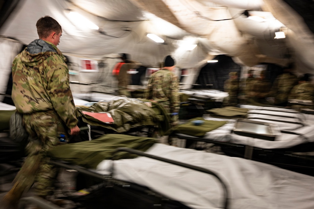 Force Health Protection team conducts site survey with 512th Field Hospital at Vepriai Rocket Base during DEFENDER 2025 in Lithuania