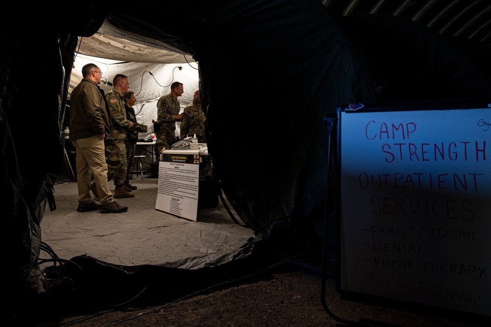 Force Health Protection team conducts site survey with 512th Field Hospital at Vepriai Rocket Base during DEFENDER 2025 in Lithuania