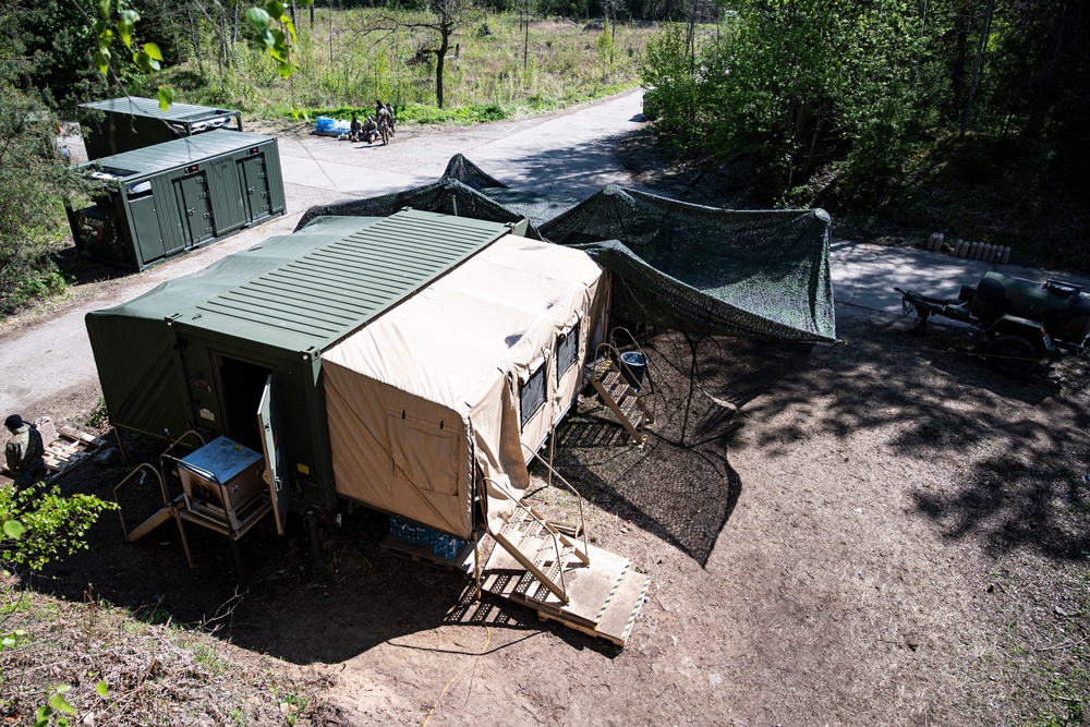 Force Health Protection team conducts site survey with 512th Field Hospital at Vepriai Rocket Base during DEFENDER 2025 in Lithuania