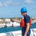U.S. Coast Guard Cutter Stratton crew moor the Stratton at U.S. Coast Guard Forces Micronesia Sector Guam
