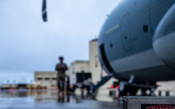 U.S. Marine aircraft ordnance technicians train in countermeasures during Kodiak Mace 25