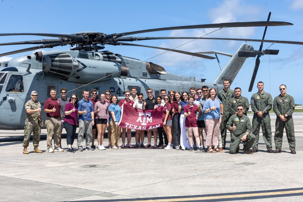 Texas A&amp;M ROTC students visit MCAS Futenma