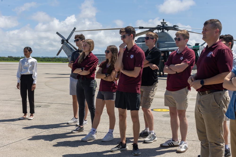 Texas A&amp;M ROTC students visit MCAS Futenma