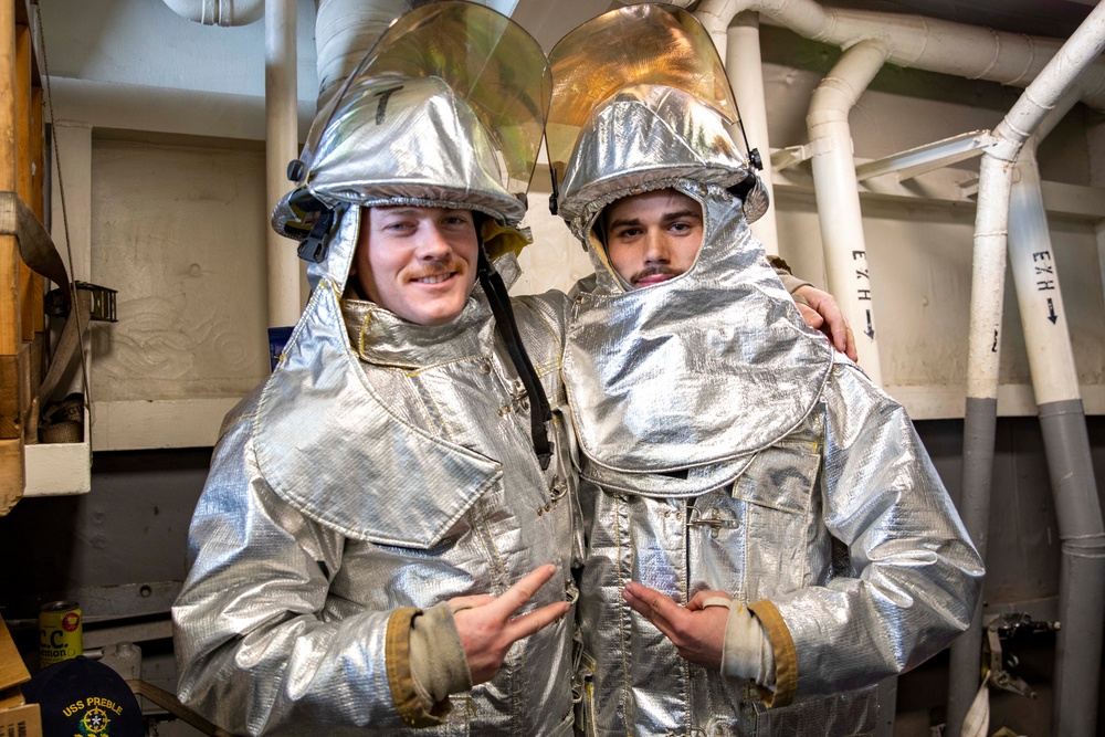 USS Preble Conducts Crash and Salvage Drill