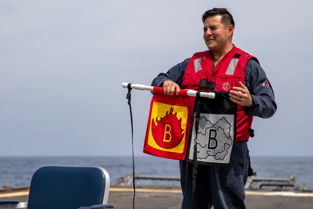 USS Preble Conducts Crash and Salvage Drill