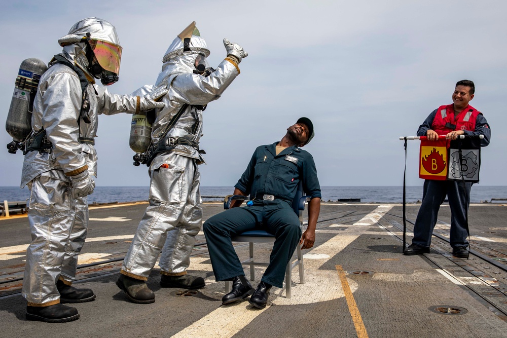 USS Preble Conducts Crash and Salvage Drill
