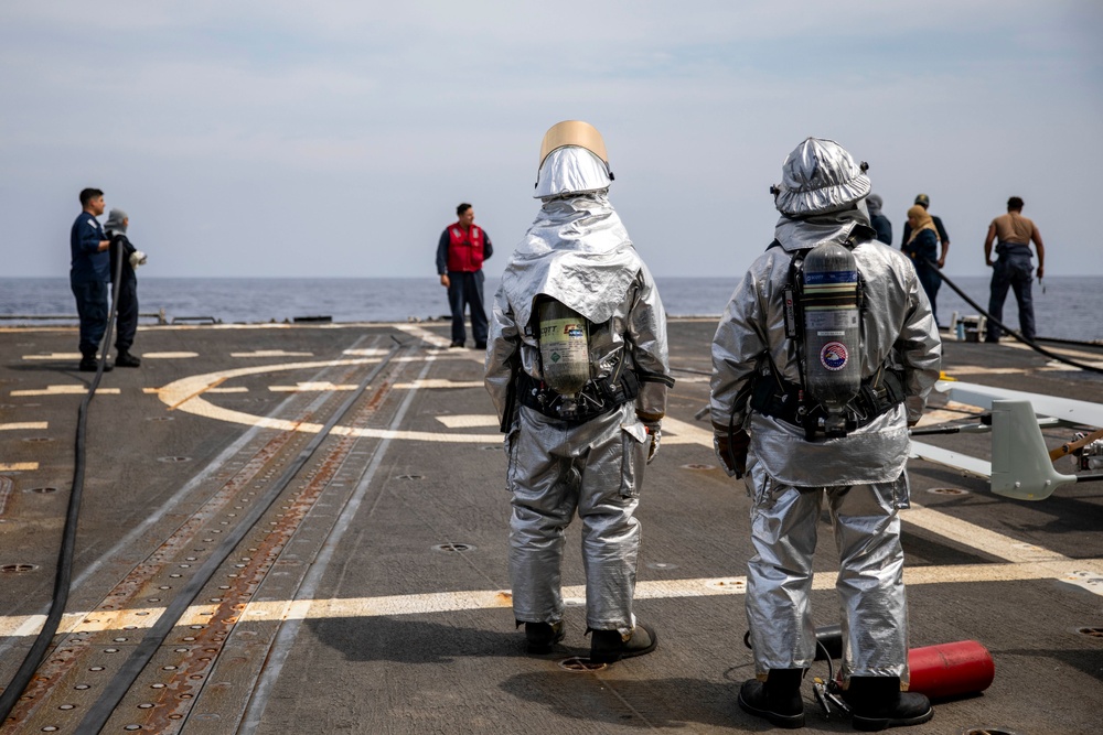 USS Preble Conducts Crash and Salvage Drill