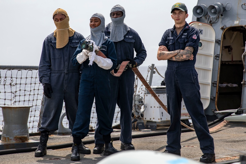 USS Preble Conducts Crash and Salvage Drill