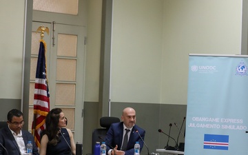 Legal Participants Conduct a Court Simulation During Obangame Express 2025