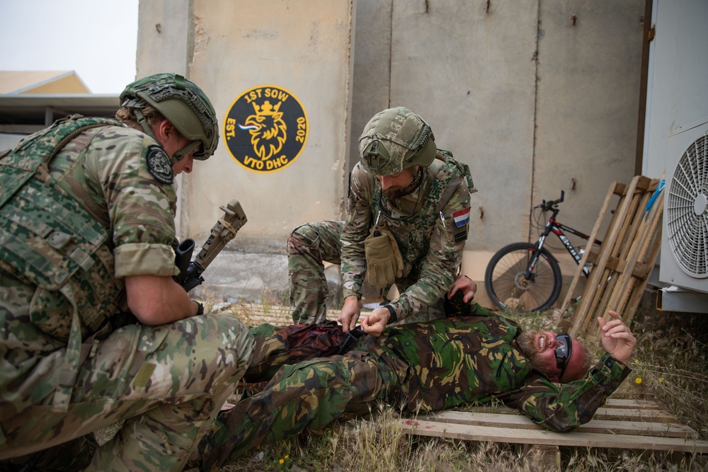 Coalition Forces Conduct Base Defense Exercise at AAAB