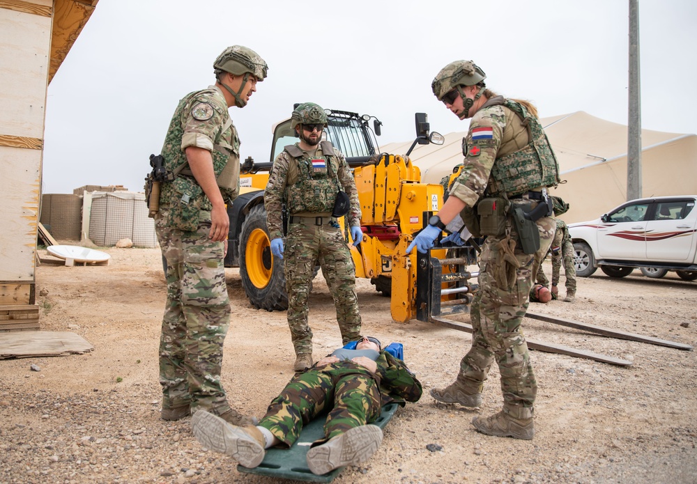 Coalition Forces Conduct Base Defense Exercise at AAAB