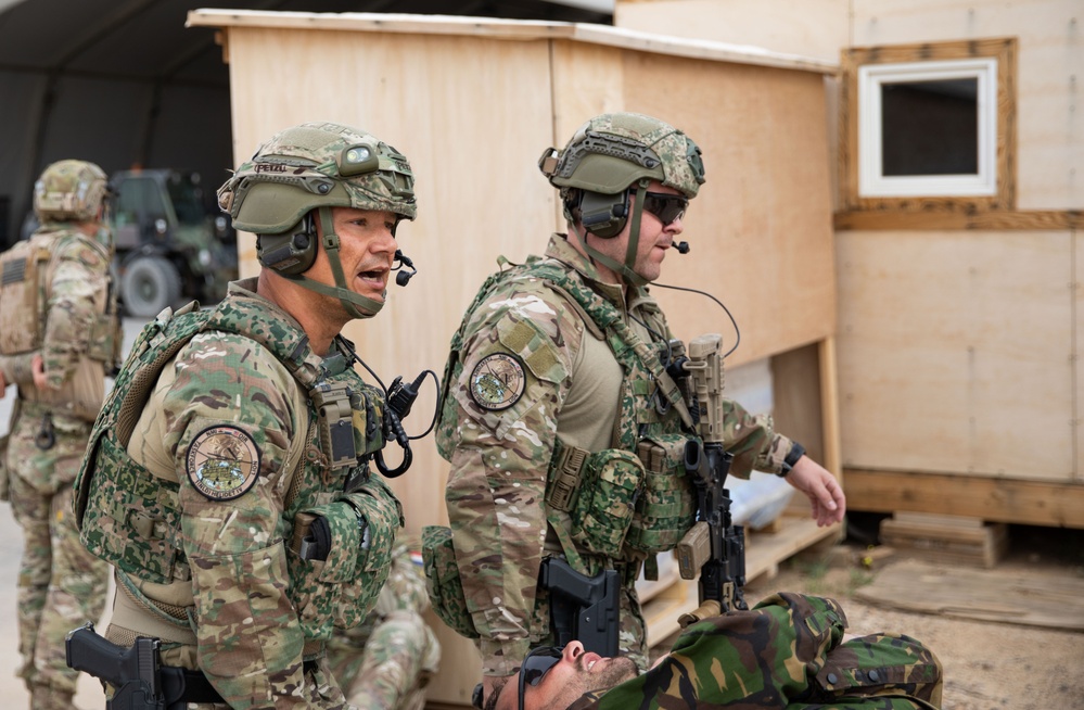 Coalition Forces Conduct Base Defense Exercise at AAAB
