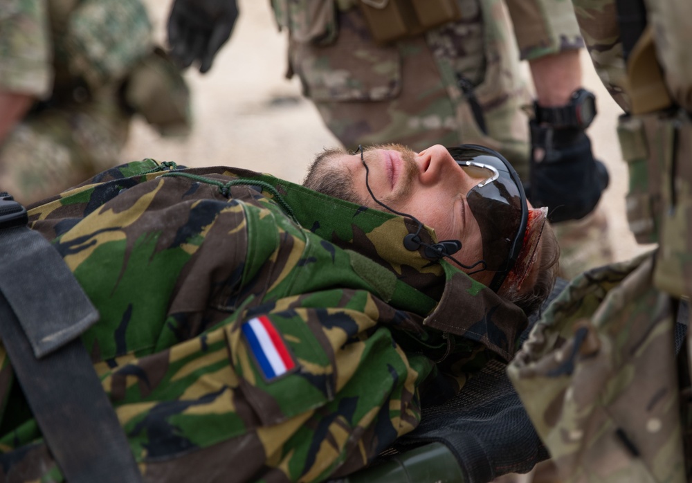 Coalition Forces Conduct Base Defense Exercise at AAAB