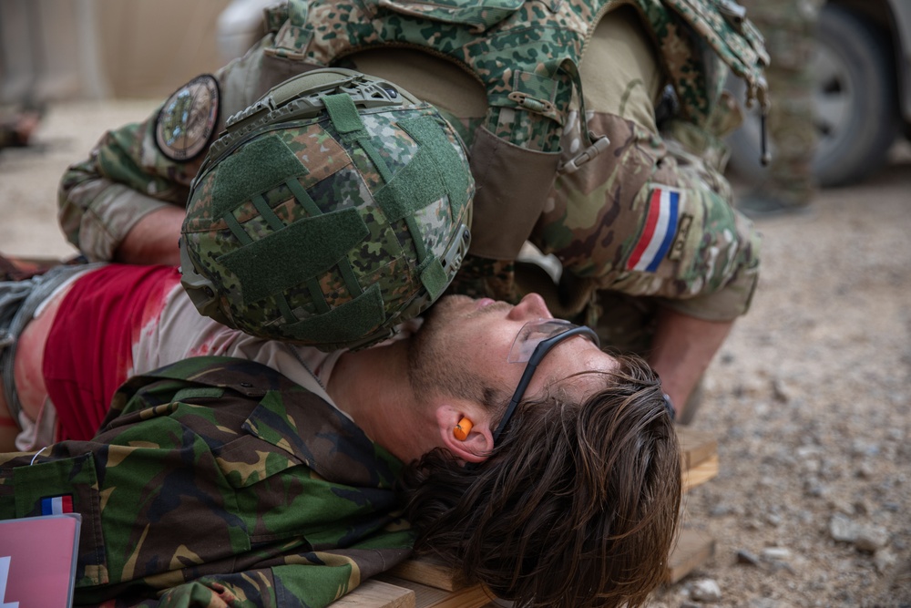 Coalition Forces Conduct Base Defense Exercise at AAAB