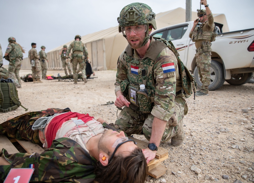 Coalition Forces Conduct Base Defense Exercise at AAAB