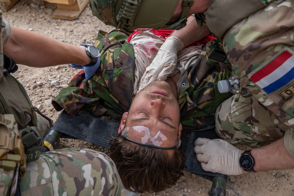 Coalition Forces Conduct Base Defense Exercise at AAAB