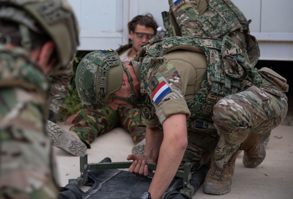 Coalition Forces Conduct Base Defense Exercise at AAAB