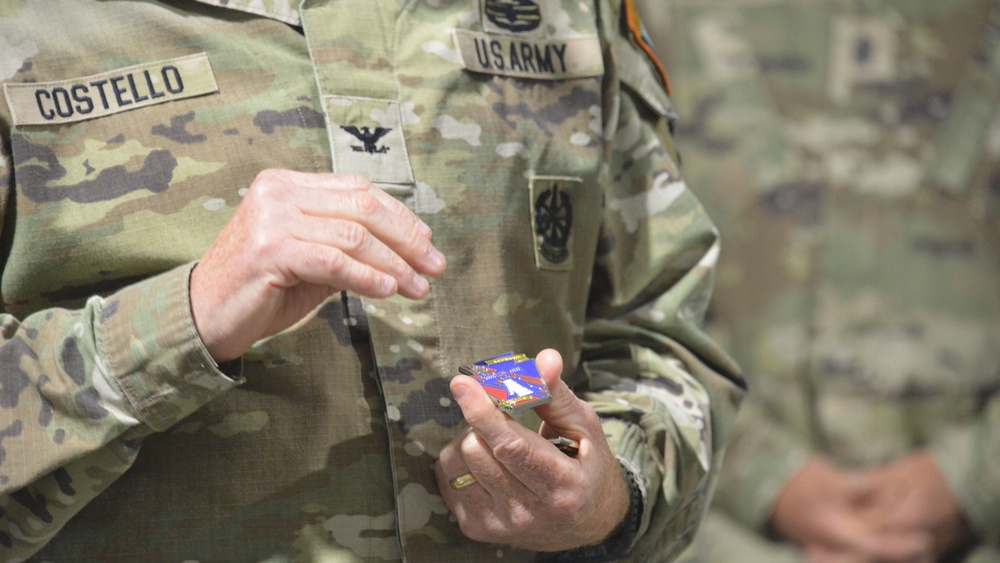 56th SBCT presents coins to GTA range operations