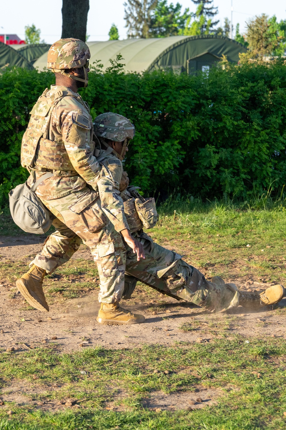 Soldiers Demonstrate TCCC Skills During Iron Knight Challenge at FOS Powidz