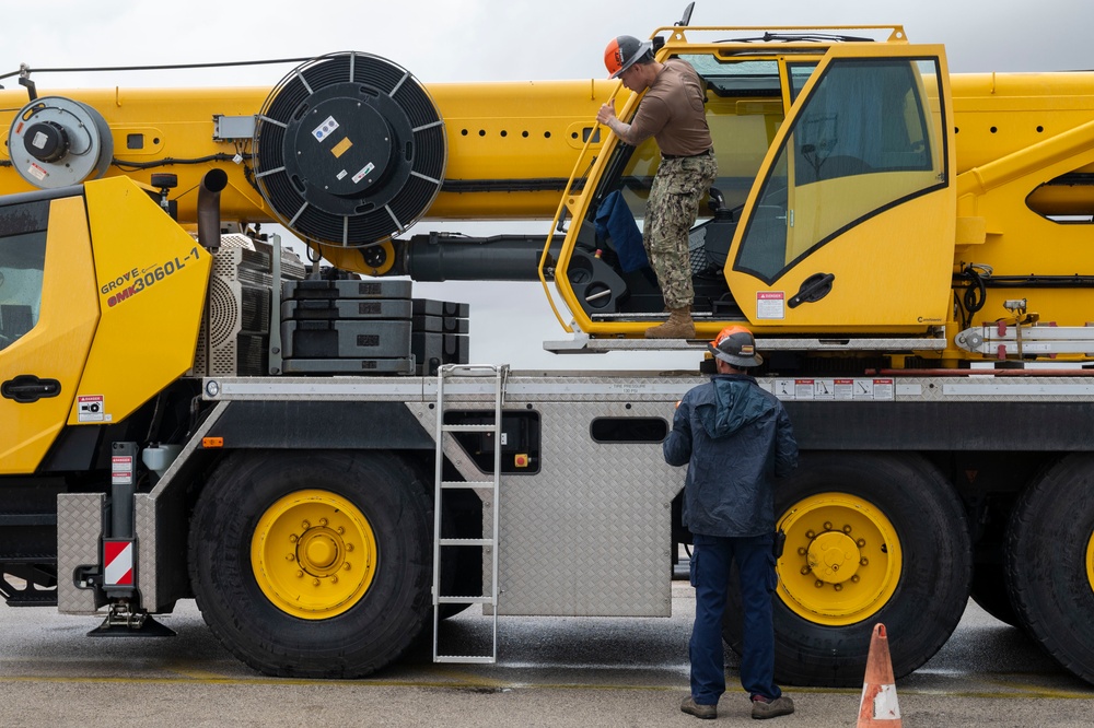 PWD Rota Seabees perform crane operations