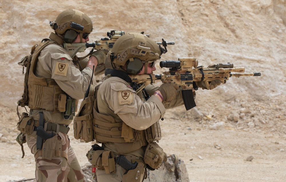 Coalition Members Conduct Weapons Training at Al Asad Air Base